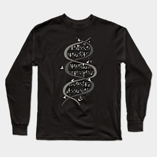 Musical DNA Birds by Tobe Fonseca Long Sleeve T-Shirt